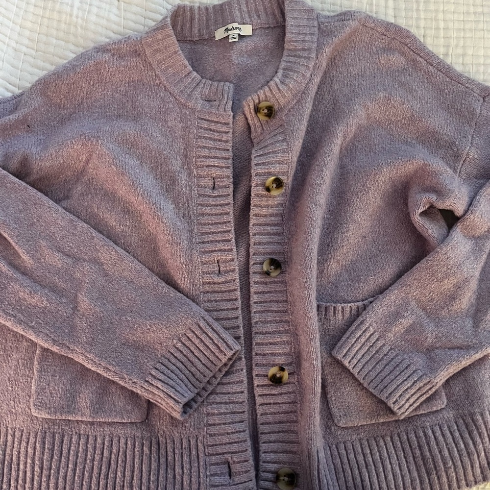 Madewell Lavender Cardigan size medium